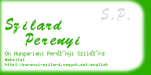 szilard perenyi business card